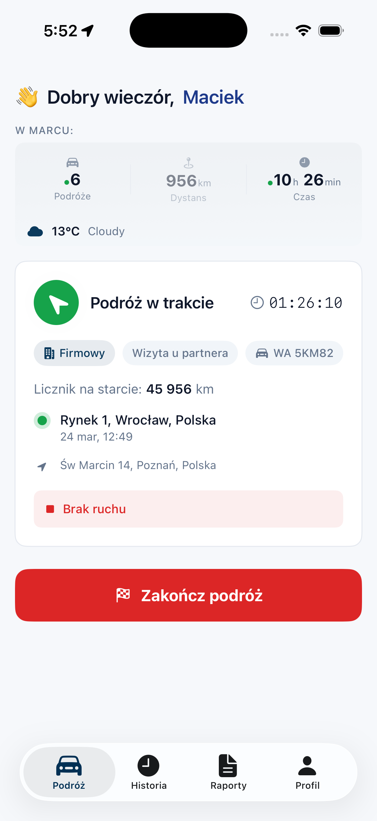 Mobile app - light mode